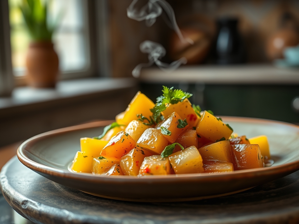 Ceviche de mango y chile