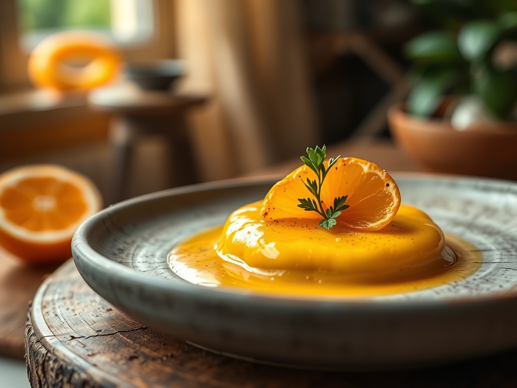 Crema de zanahoria y naranja