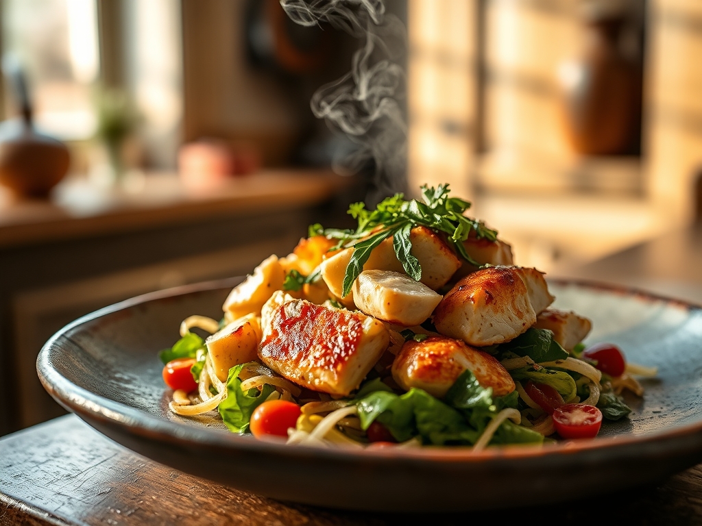 Ensalada de pollo aprovechado