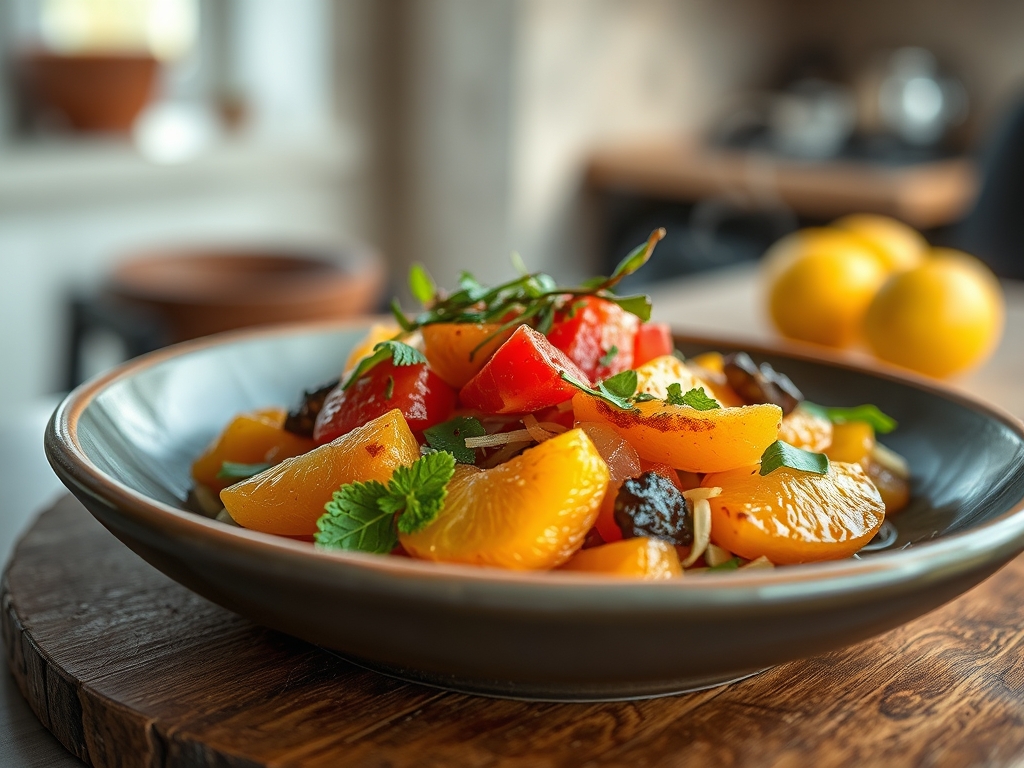 Ensalada de rúcula y pomelo