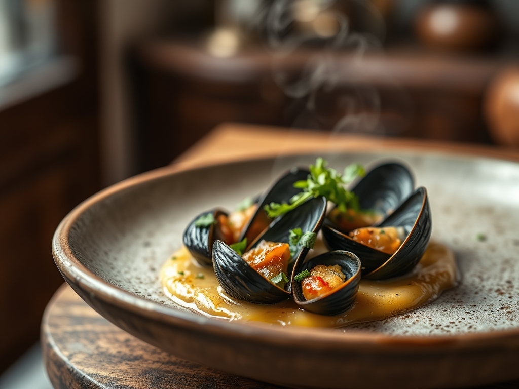 Mejillones al estilo belga