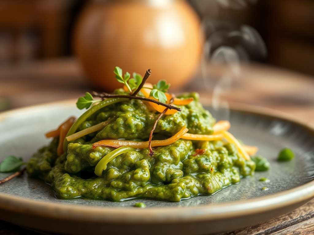 Pesto de hojas de zanahoria