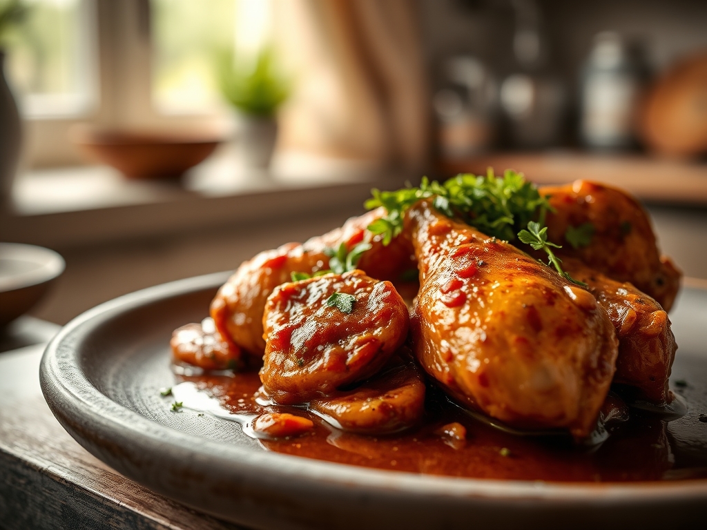 Pollo con refresco de cola