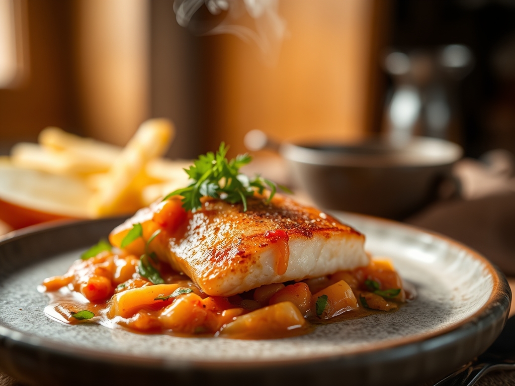 Salmón con salsa de lima