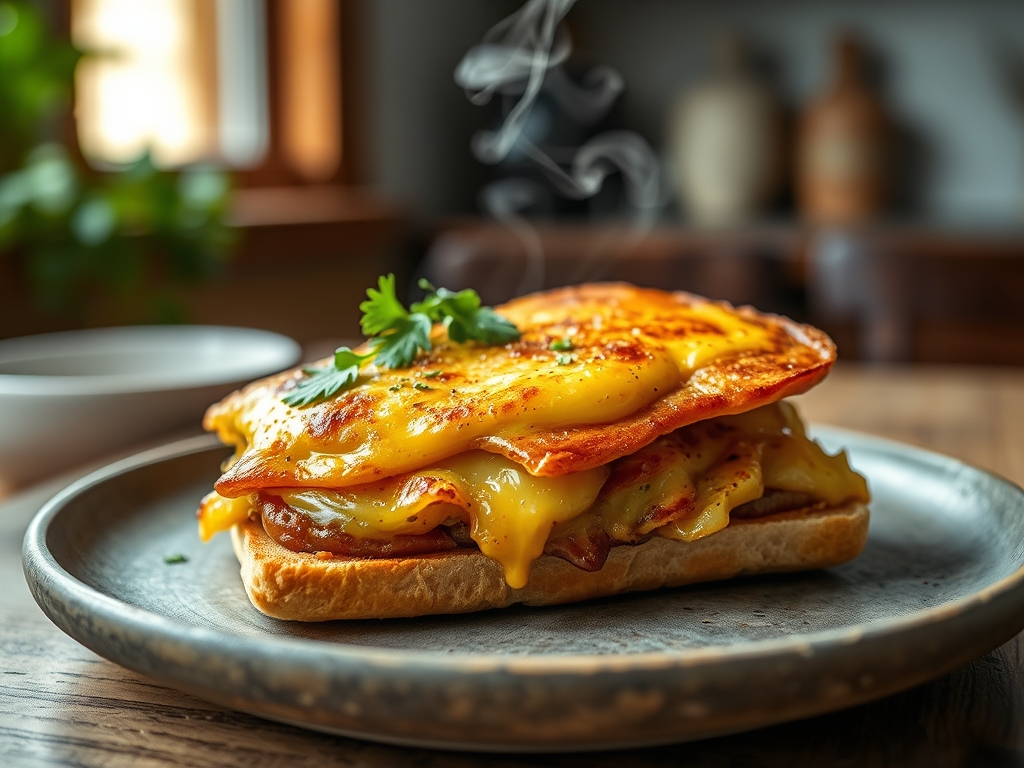 Sándwich de queso fundido