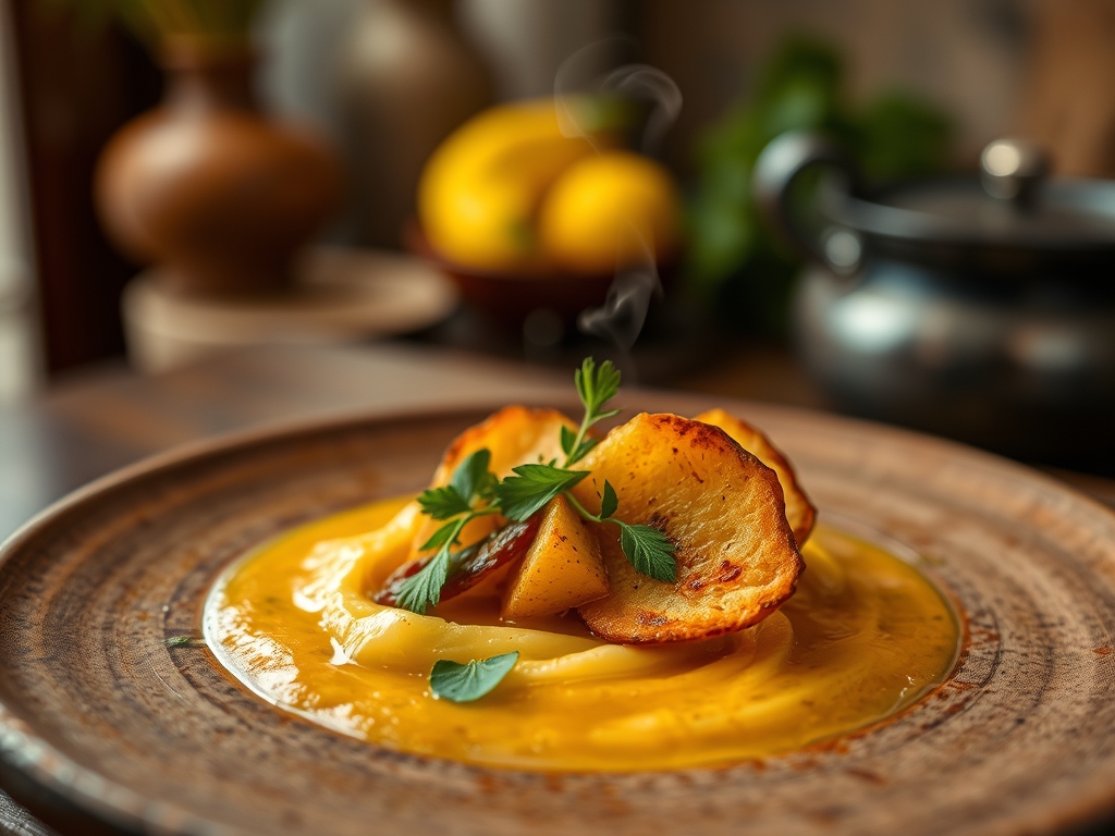 Sopa de costras de queso
