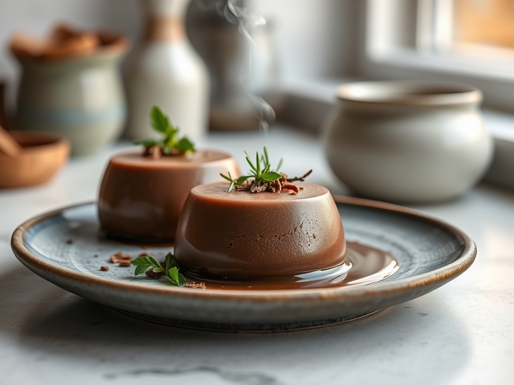 Mousse de chocolate de agua