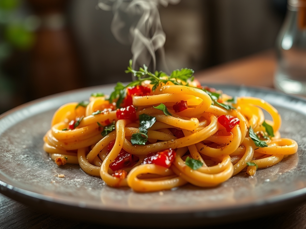 Pasta con mantequilla y pimienta