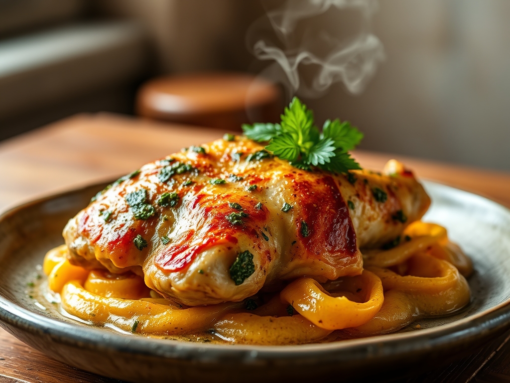 Pollo al pesto de bote